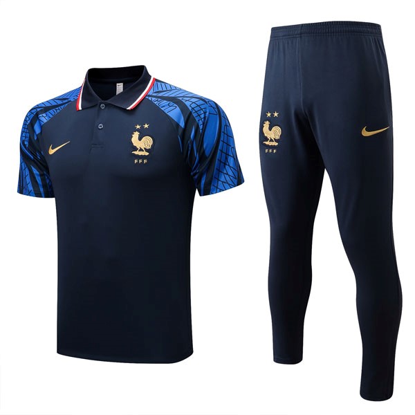 Polo Frankreich Komplett-Set 2022-23 Blau